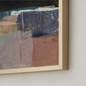 "Summerland I" - Art Print in Coffee by Jennifer Daily - Frame Close-up