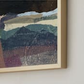 "Summerland II" - Art Print in Coffee by Jennifer Daily - Frame Close-up