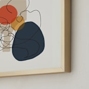 "Between the Lines IV" - Art Print in mid century by Svitlana Martynjuk - Frame Close-up