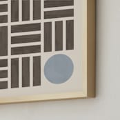 "Ki Ni Maru" - Art Print in Espresso by Yohaku Oshima - Frame Close-up