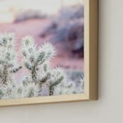 "Hello Cactus" - Art Print in Desert Rose by Jamie Lollback - Frame Close-up