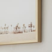 "Stormy Palms" - Art Print in warm storm by Kamala Nahas - Frame Close-up