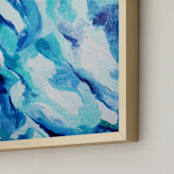 "Turbulent Blues" - Art Print in Turquoise by Nicoletta Savod - Frame Close-up