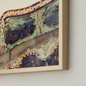 "Vintage Carousel" - Art Print in Vintage Ivory by Gray Star Design - Frame Close-up