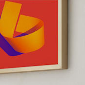 "Hook" - Art Print in Warm Red by Andrew McClintock - Frame Close-up
