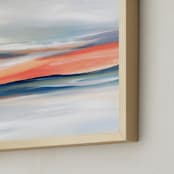 "Thinly Veiled" - Art Print in Coral by Mya Bessette - Frame Close-up