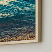 "Sea Sparkle" - Art Print in Teal by Courtney Crane - Frame Close-up