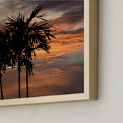"Fiery Sky" - Art Print in Fire Orange by Jonathan Brooks - Frame Close-up