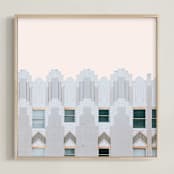"Cali Deco" - Art Print in Soft Grey by Irene Suchocki - Framed