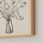 "tulips drawing" - Art Print in Cotton by Cass Loh - Frame Close-up