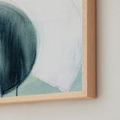 "Half of the Whole" - Art Print in Sea Foam Green by Kirsta Benedetti - Frame Close-up