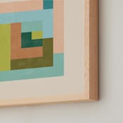 "Pixel Plush I" - Art Print in Moss Green by Creo Study - Frame Close-up