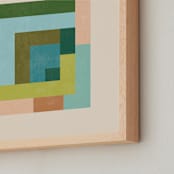 "Pixel Plush II" - Art Print in Moss Green by Creo Study - Frame Close-up