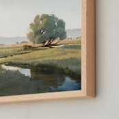 "Peace Like a River" - Art Print in Shady Green by Rachel Nelson - Frame Close-up