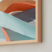 "Meanderings 10" - Art Print in Mediterranean Blue by Jenny Phillips - Frame Close-up
