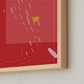 "Double cheese" - Art Print in Josef Albers Orange by Alain Castoriano - Frame Close-up