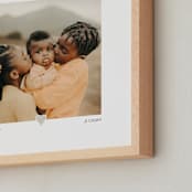 "With a Heart: Square Framed Photo" - Framed Photo in Taupe by Laura Hamm - Frame Close-up