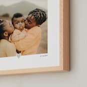 "With a Heart: Square Framed Photo" - Framed Photo in Taupe by Laura Hamm - Frame Close-up