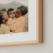 "With a Heart: Square Framed Photo" - Framed Photo in Taupe by Laura Hamm - Frame Close-up