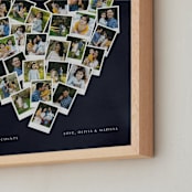 "Painted Hues Heart Snapshot Mix® Cool" - Framed Photo in Midnight Blue by Minted - Frame Close-up