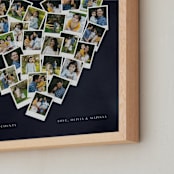 "Painted Hues Heart Snapshot Mix® Cool" - Framed Photo in Midnight Blue by Minted - Frame Close-up