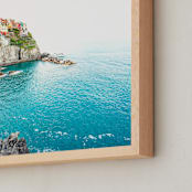 "Above the Sea" - Art Print in Mediterranean Aqua by Molly Goodman - Frame Close-up