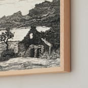 "The Melancholy of Stones" - Art Print in warm grey by Eva Marion - Frame Close-up