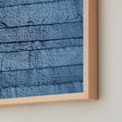 "Gathered Remnants II" - Art Print in Regal Blue by Debra Pruskowski - Frame Close-up