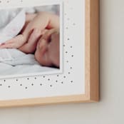"Modern Dot" - Personalized Foil-Pressed Art Print in Gold by Alston Foster - Frame Close-up