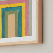 "Rainbow Twist" - Art Print in Sky by Lindsay Megahed - Frame Close-up