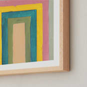 "Rainbow Twist" - Art Print in Sky by Lindsay Megahed - Frame Close-up