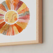 "Sun Face" - Art Print in Sunrise by Sara Berrenson - Frame Close-up