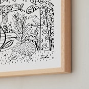 "Classic Kiwi" - Art Print in White by Megan Zang - Frame Close-up
