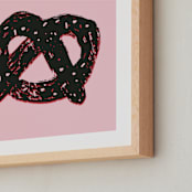"Pretzel" - Art Print in Rose Pink by Jordan Sondler - Frame Close-up