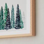 "Scenic Route" - Art Print in White by Kelsey McNatt - Frame Close-up