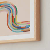 "Rainbow River" - Art Print in Lollipop by Emily Kariniemi - Frame Close-up