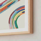 "Rainbow Rollercoaster" - Art Print in Vintage by Emily Kariniemi - Frame Close-up