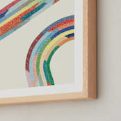 "Rainbow Rollercoaster" - Art Print in Vintage by Emily Kariniemi - Frame Close-up