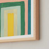 "Rainbow Twist 2" - Art Print in Turquoise by Lindsay Megahed - Frame Close-up