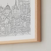 "Study Abroad" - Art Print in White by Krissy Bengtson - Frame Close-up