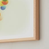 "Sweet Chaos" - Art Print in Pale Sunshine Yellow by Michelee Scott - Frame Close-up