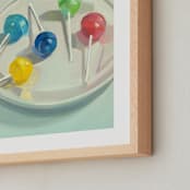 "Lollipops" - Art Print in Cobalt Blue by Jenny Westenhofer - Frame Close-up