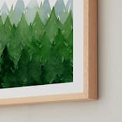 "Forest" - Art Print in Forest Green by Priscilla Lee - Frame Close-up