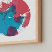 "Abstract Spin Art in Rocket Pop" - Art Print in Rocket Pop by Lauren Webster - Frame Close-up