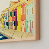 "Sherbet Street" - Art Print in Ambrosial Cream by Courtney Crane - Frame Close-up