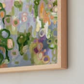 "spring bubbles" - Art Print in forest green by Kelly Witmer - Frame Close-up