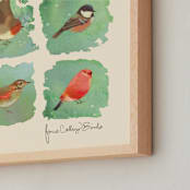 "Calling birds" - Art Print in soft pine by Tracy Ann - Frame Close-up