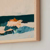"Abstract Seascape Crashing Waves" - Art Print in turquoise blue by Caryn Owen - Frame Close-up