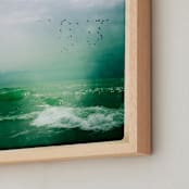 "Lake Ontario" - Art Print in teal by Margaret Hine - Frame Close-up
