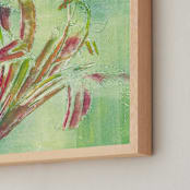 "Exotic Lily" - Art Print in Mint Green by Marta Berk - Frame Close-up